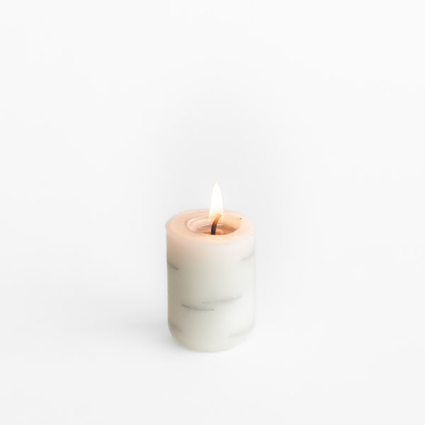 Short Birch Log Candles